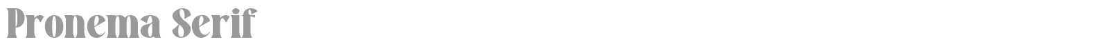 Pronema Serif font preview